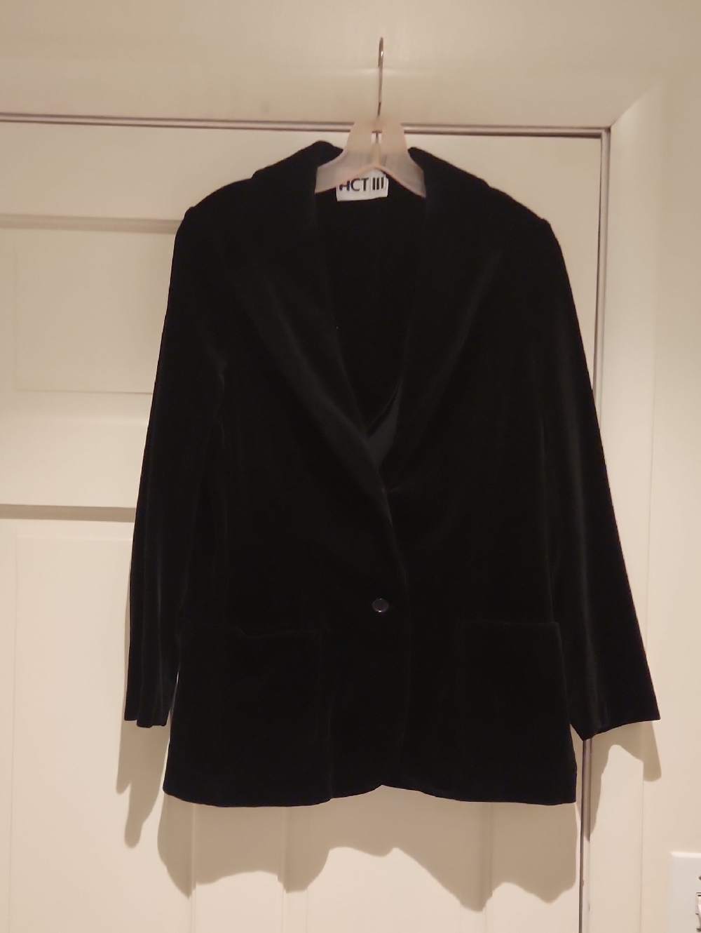 ACT III Vintage 80s Women's Black Velvet Double-Button Blazer
